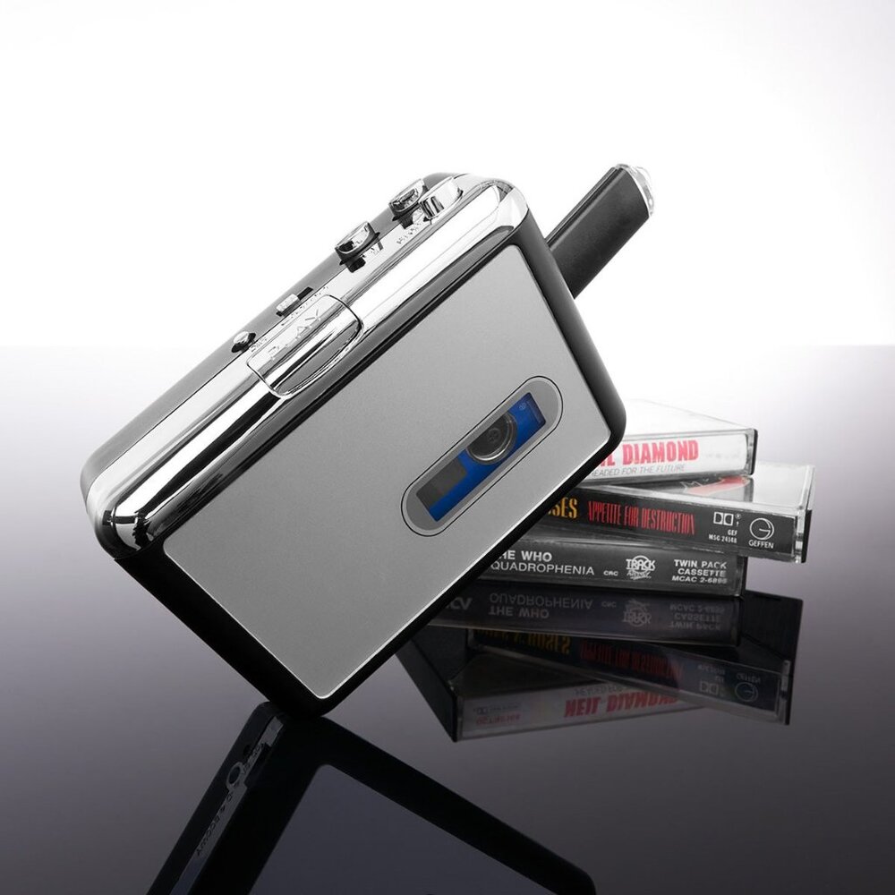 Portable USB Cassette Tape to MP3 Converter - Capture Nostalgic Music Easily